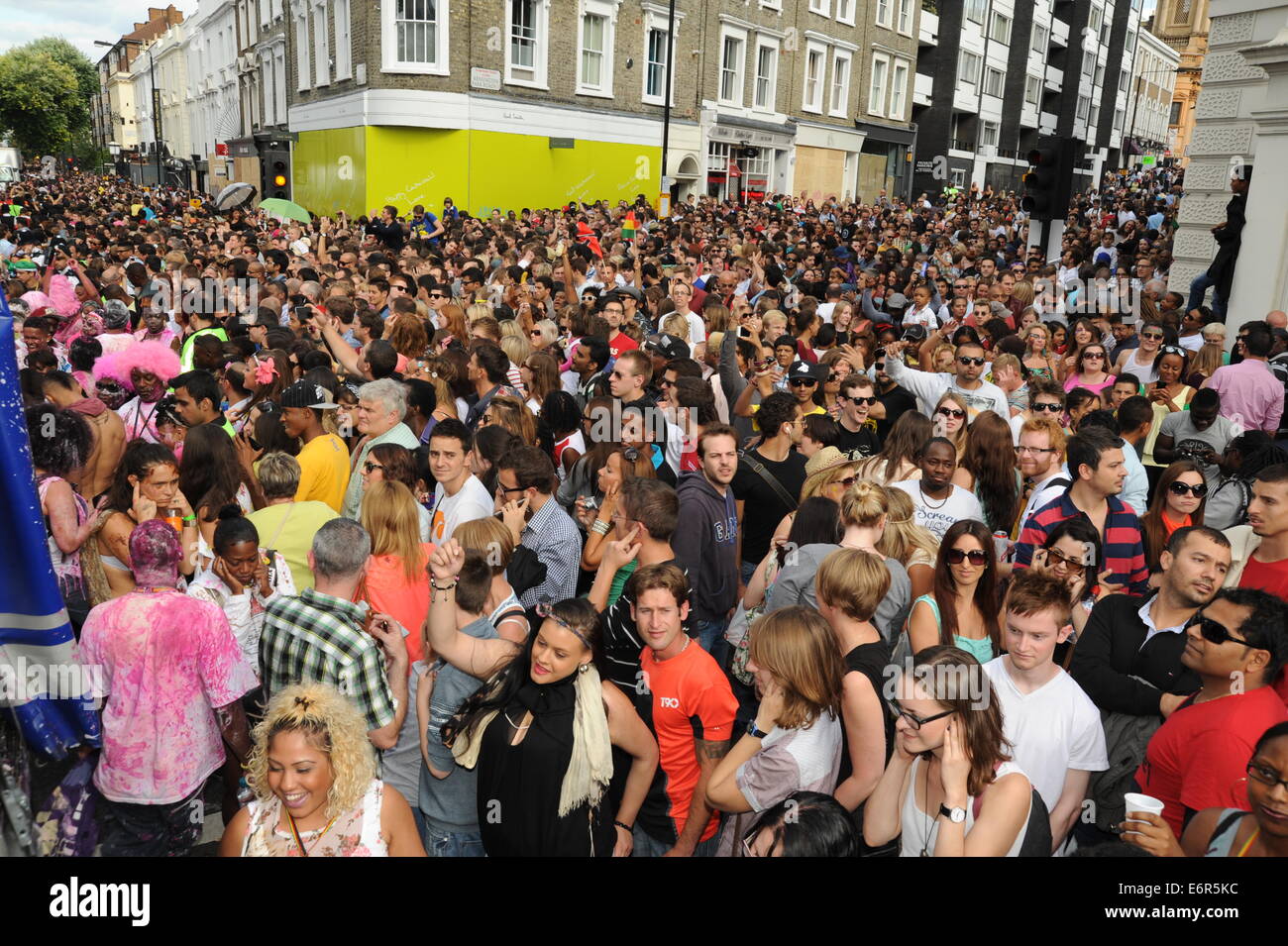 Andrang beim Notting Hill Carnival Stockfoto