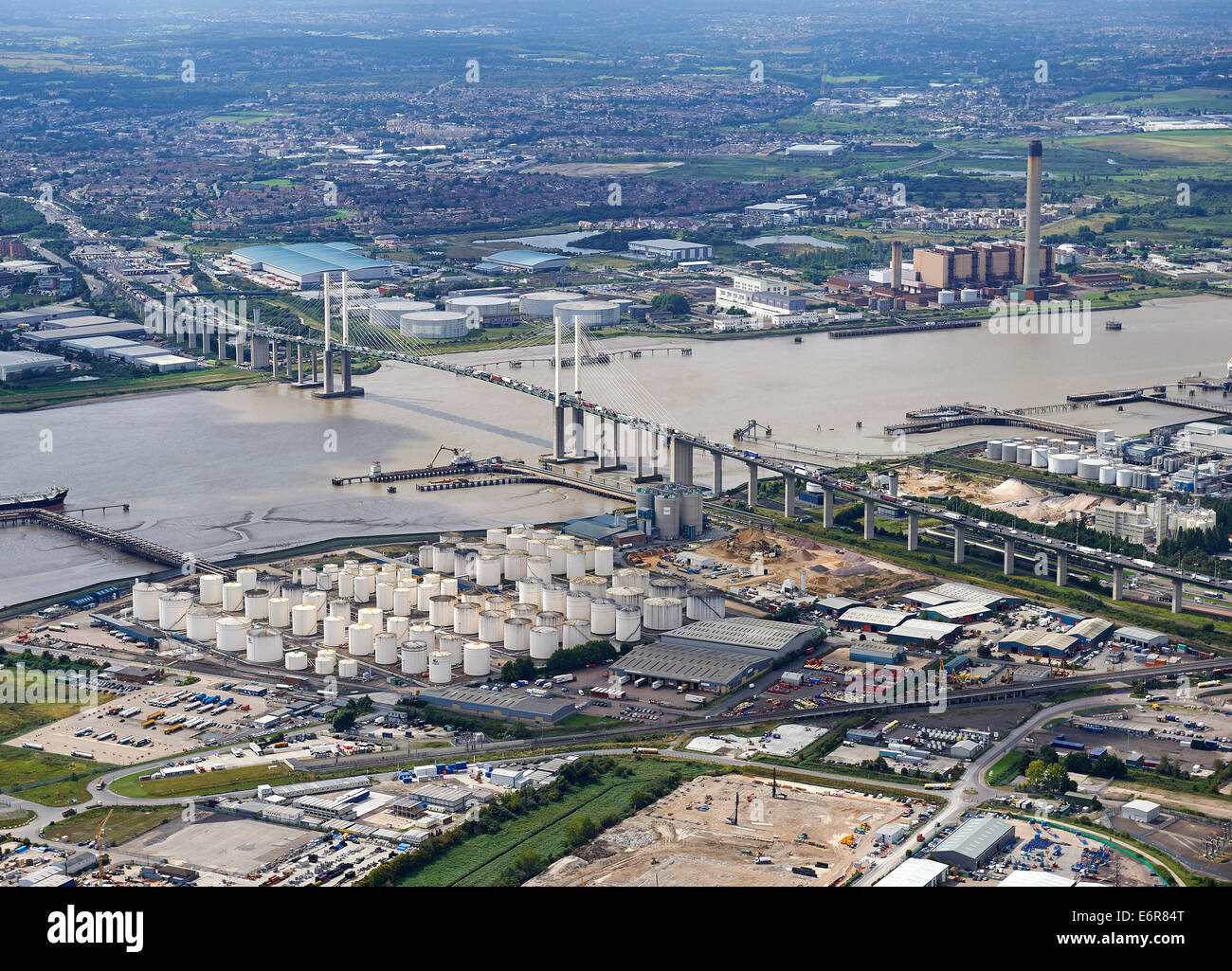 Stau auf der Dartford Crossing, South East England, UK Stockfoto