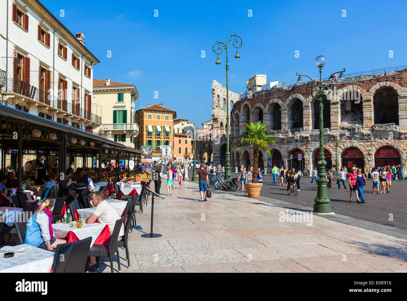 Restaurants Vor Der Arena Piazza Bra Verona Veneto Italien 