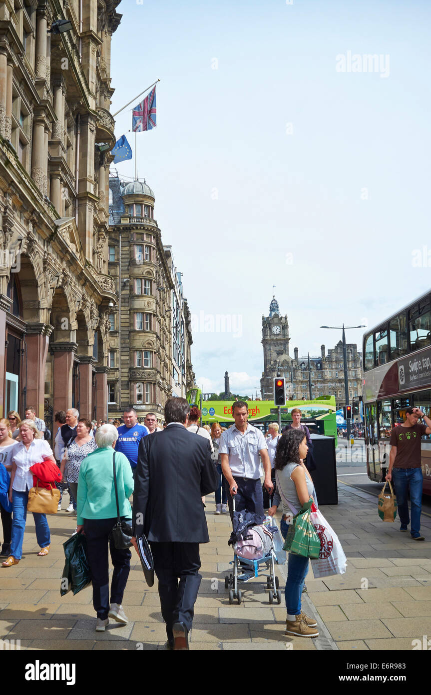 Princes Street, Edinburgh, Schottland Stockfoto