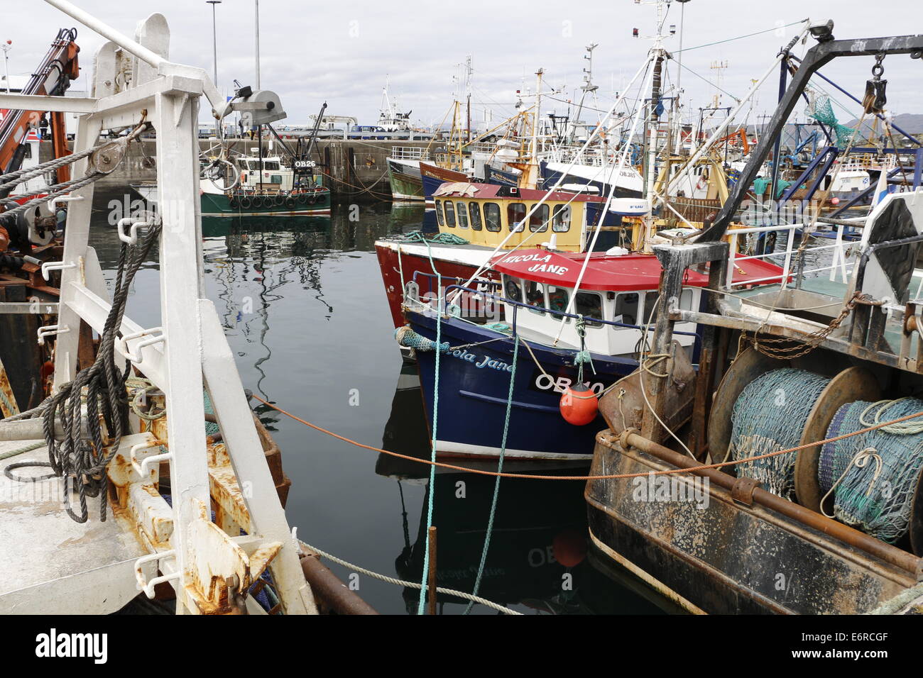Mallaig Hafen und Fischerboote Fischindustrie Scotland UK Stockfoto