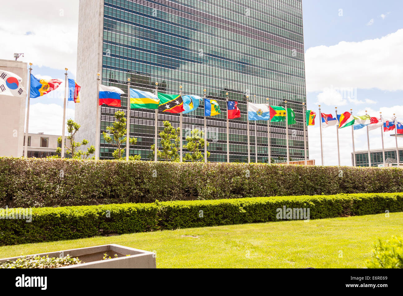 Vereinten Nationen Sekretariat Gebäude, Manhattan, New York City, New York, USA Stockfoto