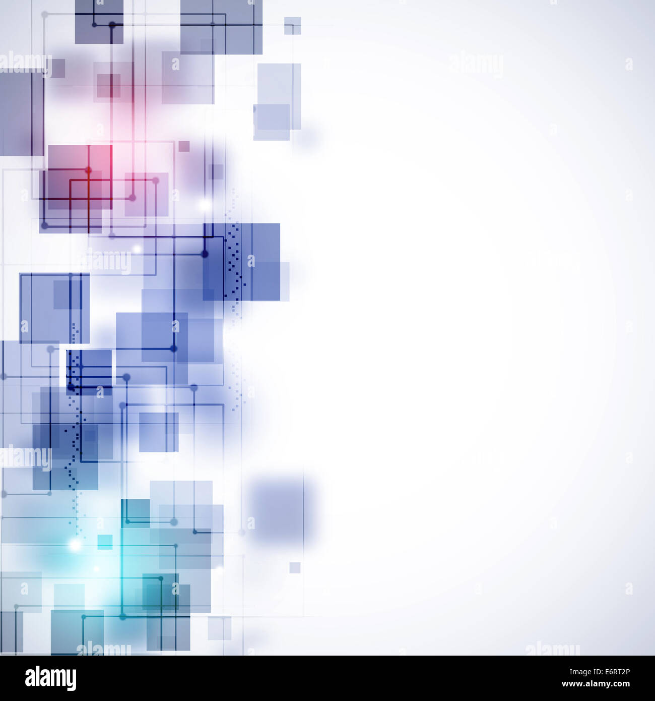 abstrakte technologischen Linien auf weißem Hintergrund Stockfoto