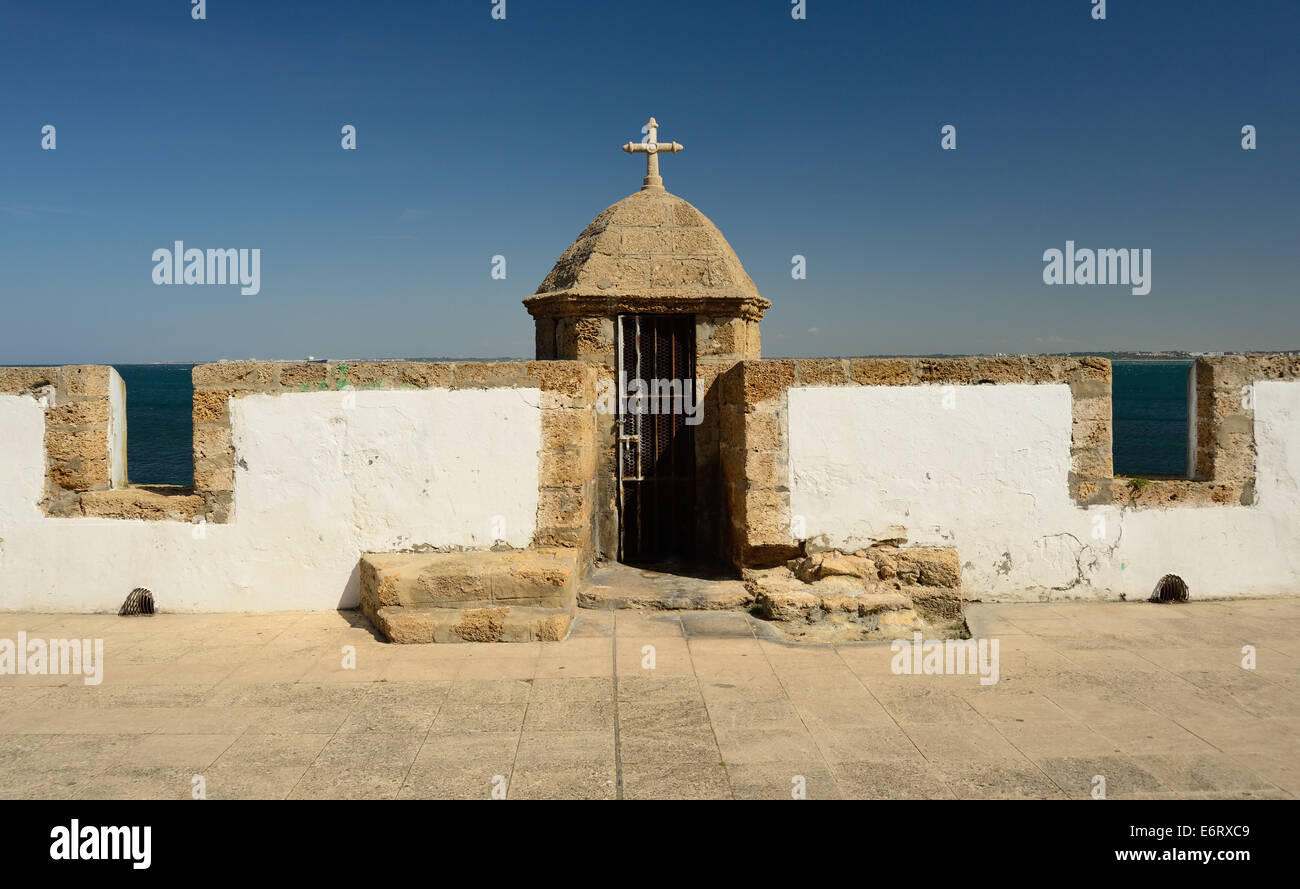 San Carlos Wände in der Altstadt von Cadiz, Spanien. Stockfoto