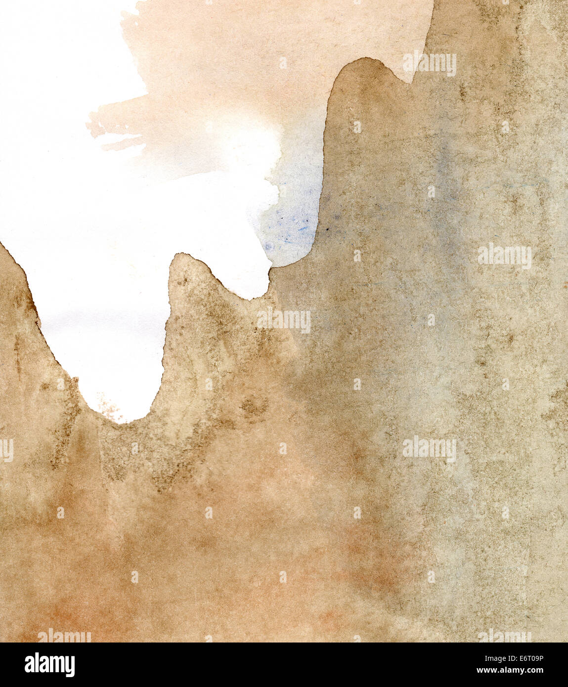 Aquarell auf alten Papier Textur Hintergrund Stockfoto