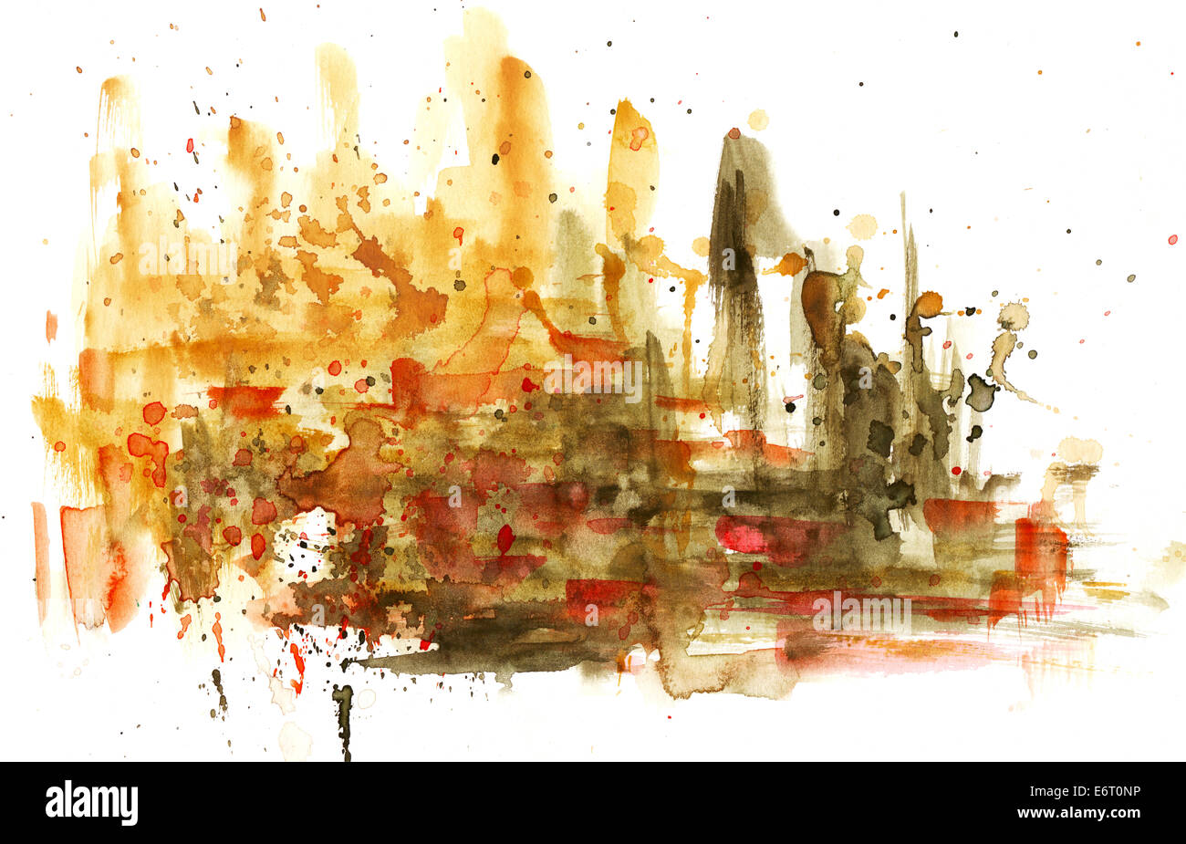 Aquarell abstrakte Komposition Stockfoto