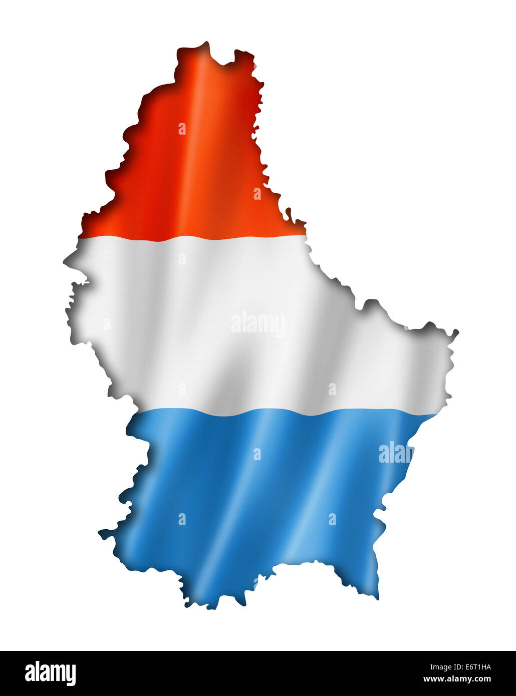 Luxemburg Flagge abzubilden, drei dimensionalen Render, isoliert auf