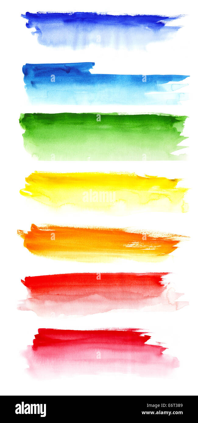 Regenbogen Aquarell Stockfoto