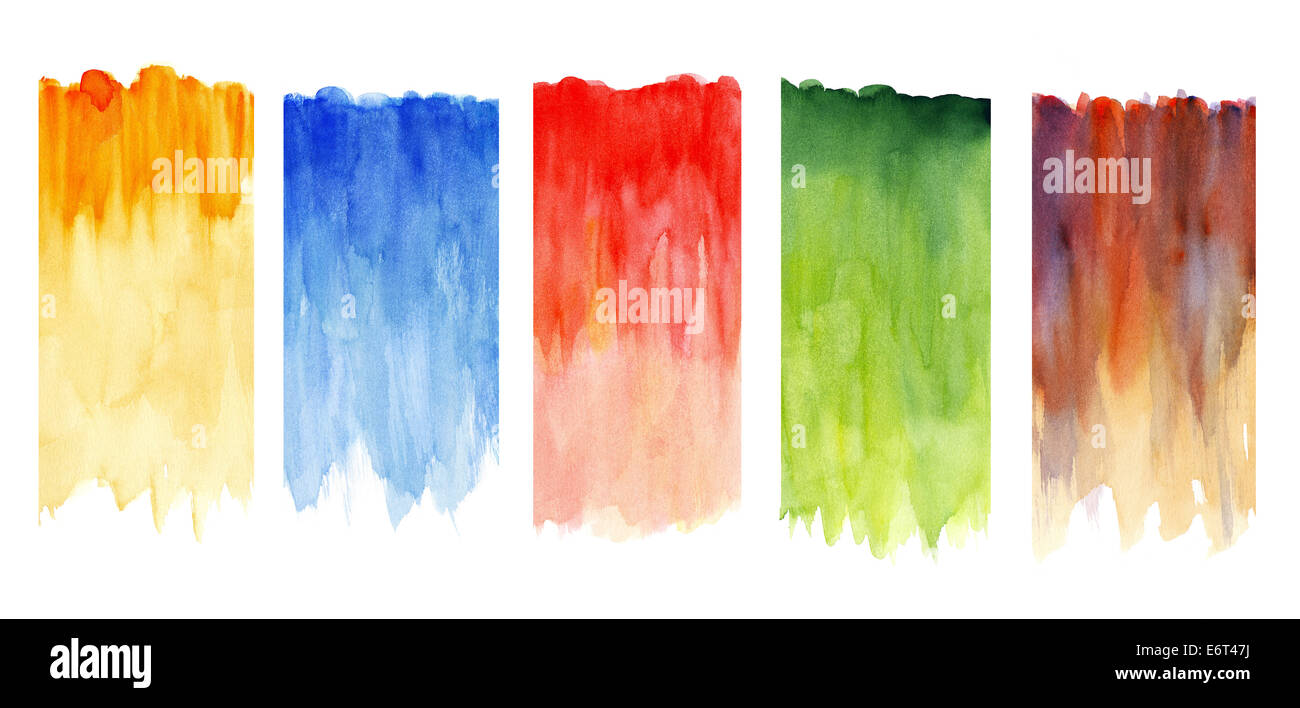 Mehrfarbige Aquarelle Stockfoto
