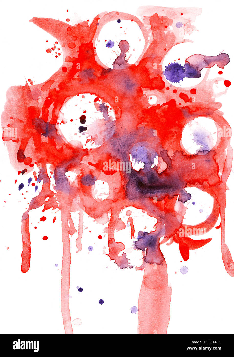 Aquarell abstrakt Kreise Stockfoto