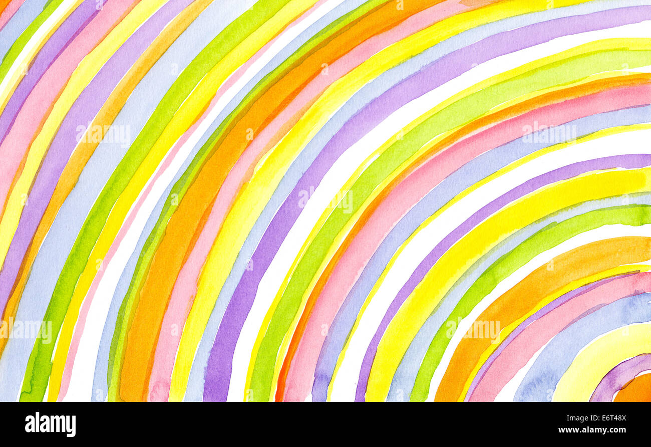 Aquarell Regenbogen Stockfoto