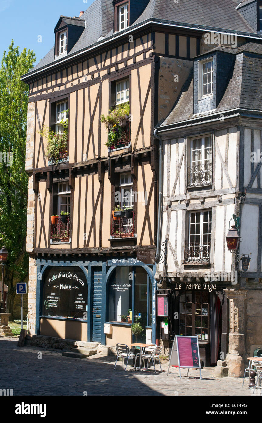 Halbe Fachwerkhaus Gebäude alte Stadt Le Mans, Frankreich, Europa Stockfoto