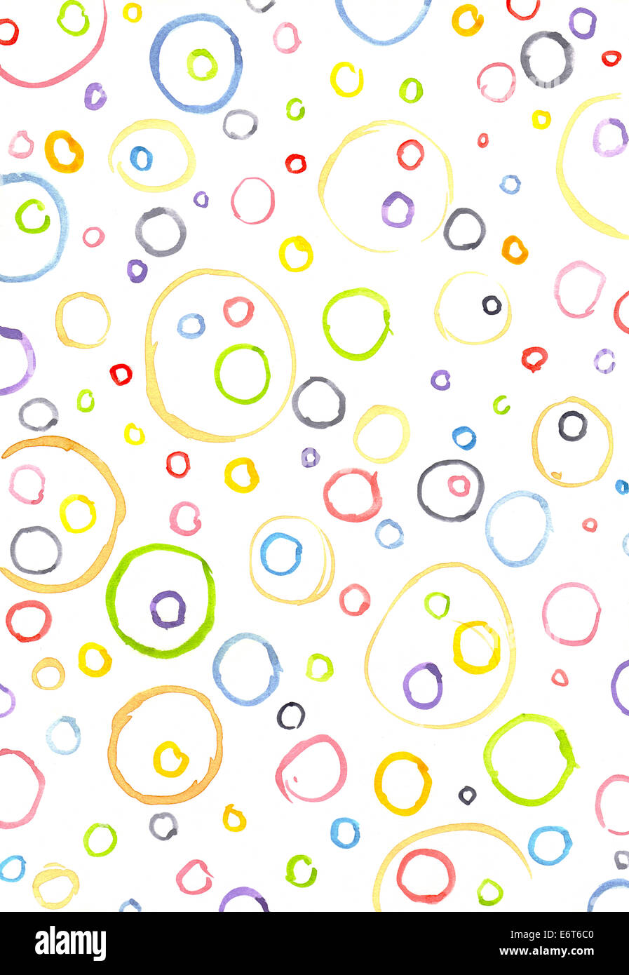 Aquarell Litlle Herzen Stockfoto