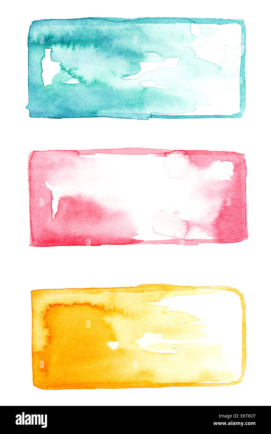 Aquarell 3 Hintergründe Stockfoto