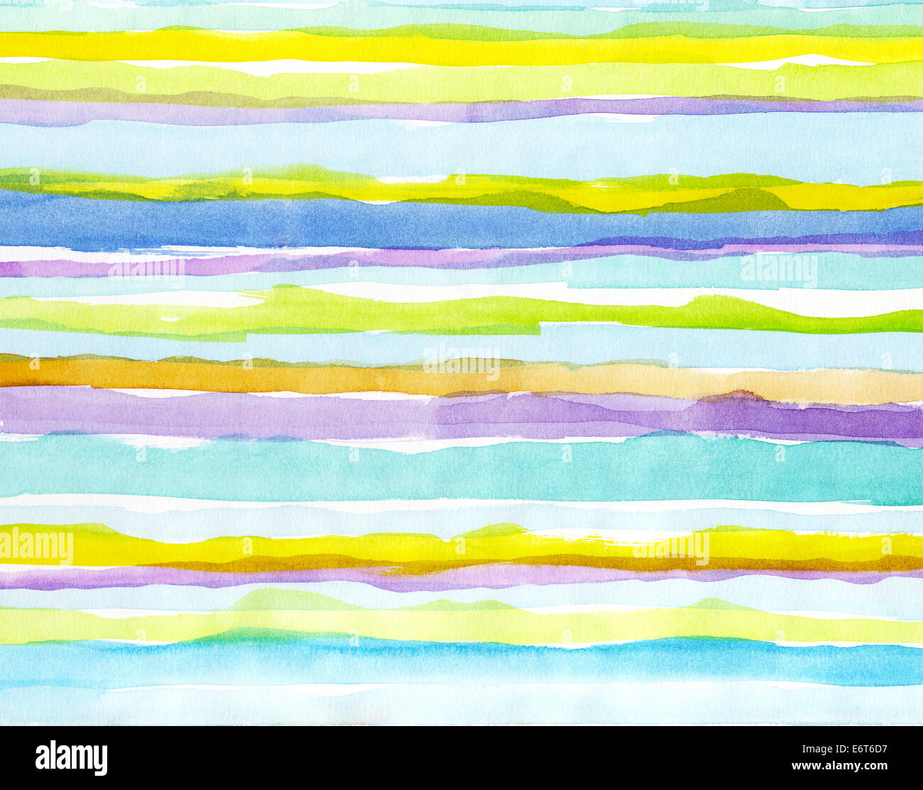 Mehrfarbiges Aquarell Streifen Stockfoto