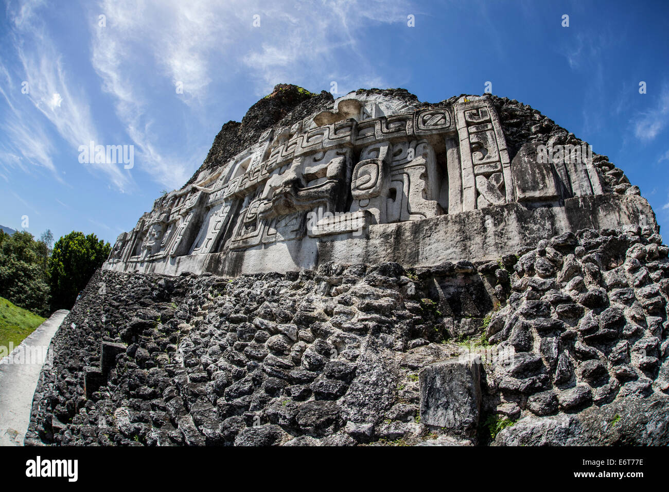 El Castillo Pyramide von Xunantunich, Karibik, Belize Stockfoto