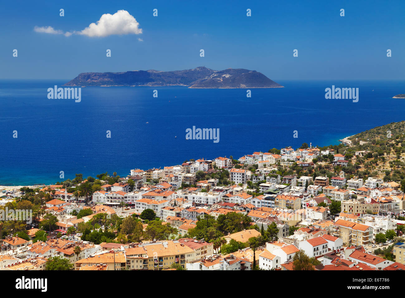 Stadt Kas, Mittelmeerküste, Türkei Stockfoto
