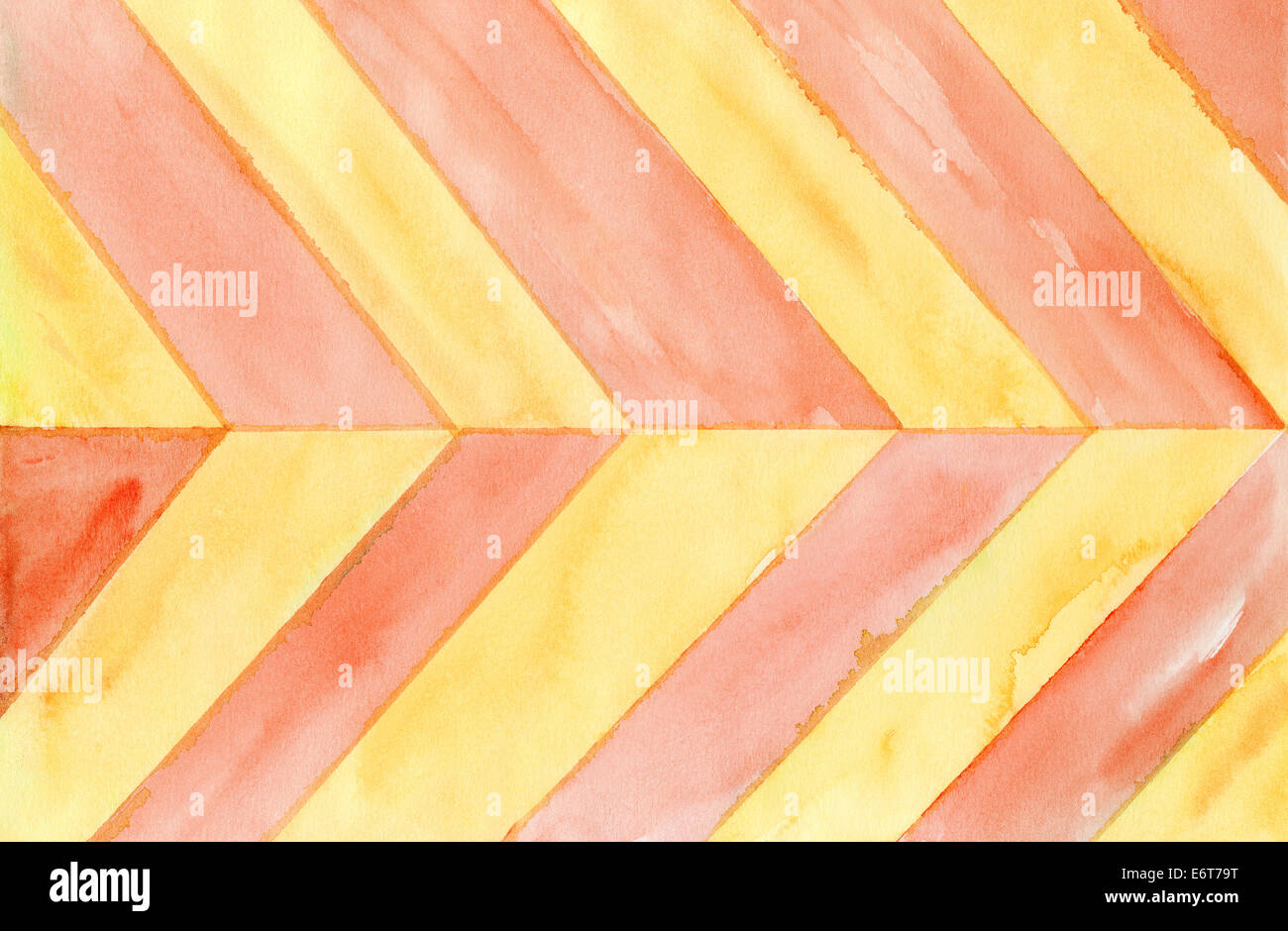 Aquarell Hintergrund in den Farben rot und gelb Stockfoto