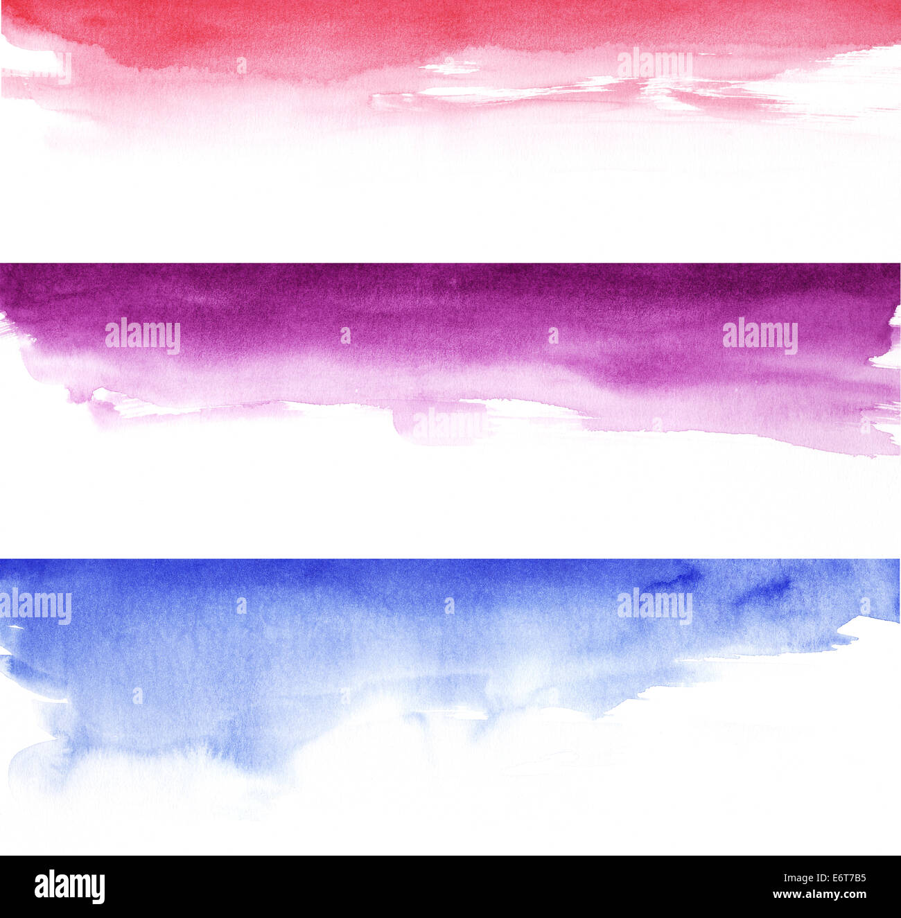 2 Rot 1 blau Stockfoto