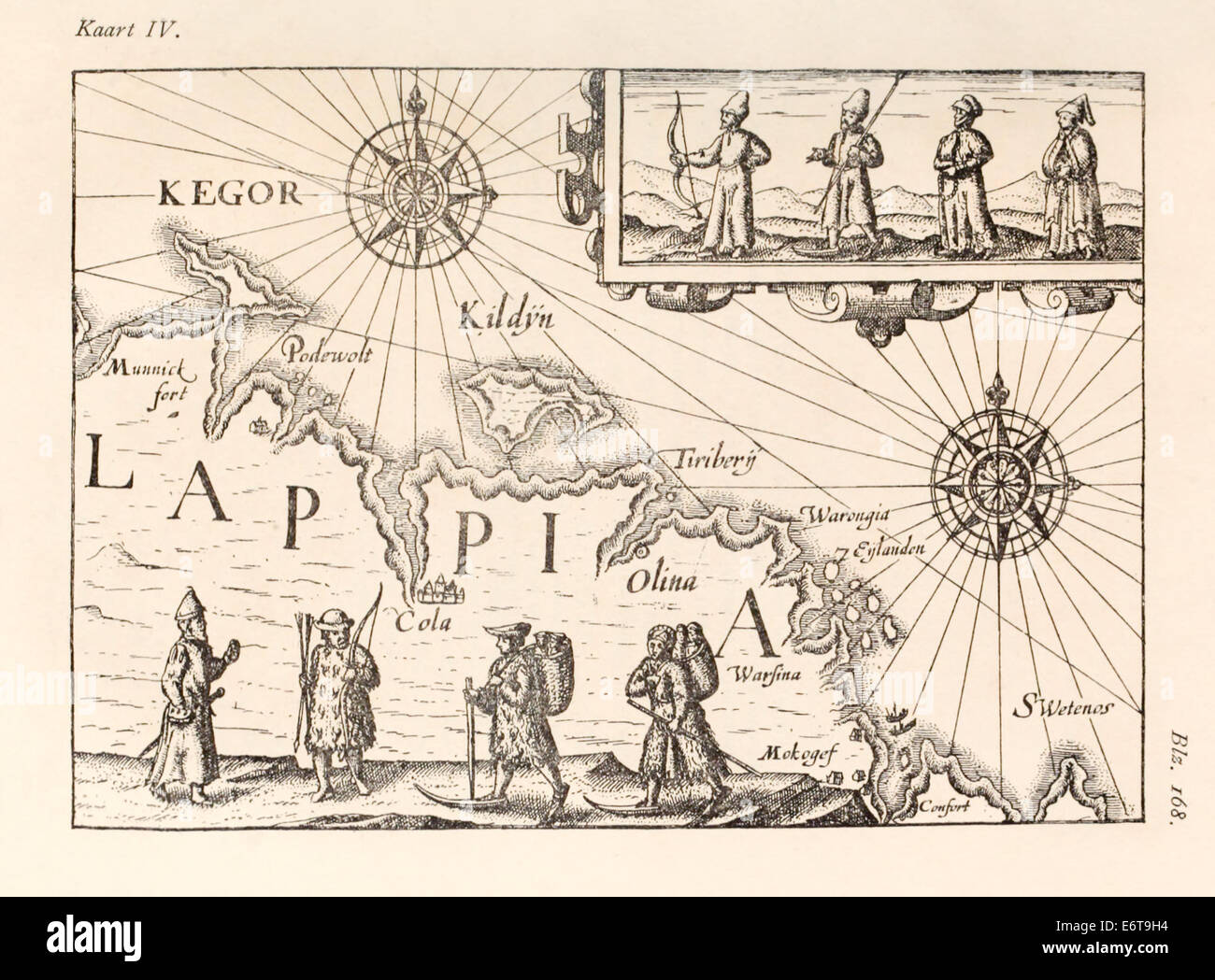 Willem Barentsz (1550-1597) Illustration von Henricus Hondius (1573 –1650). Siehe Beschreibung für weitere Informationen. Stockfoto