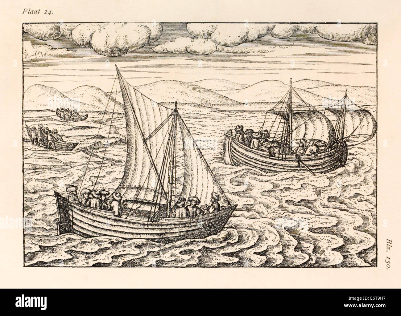 Willem Barentsz (1550-1597) Illustration von Henricus Hondius (1573 –1650). Siehe Beschreibung für weitere Informationen. Stockfoto