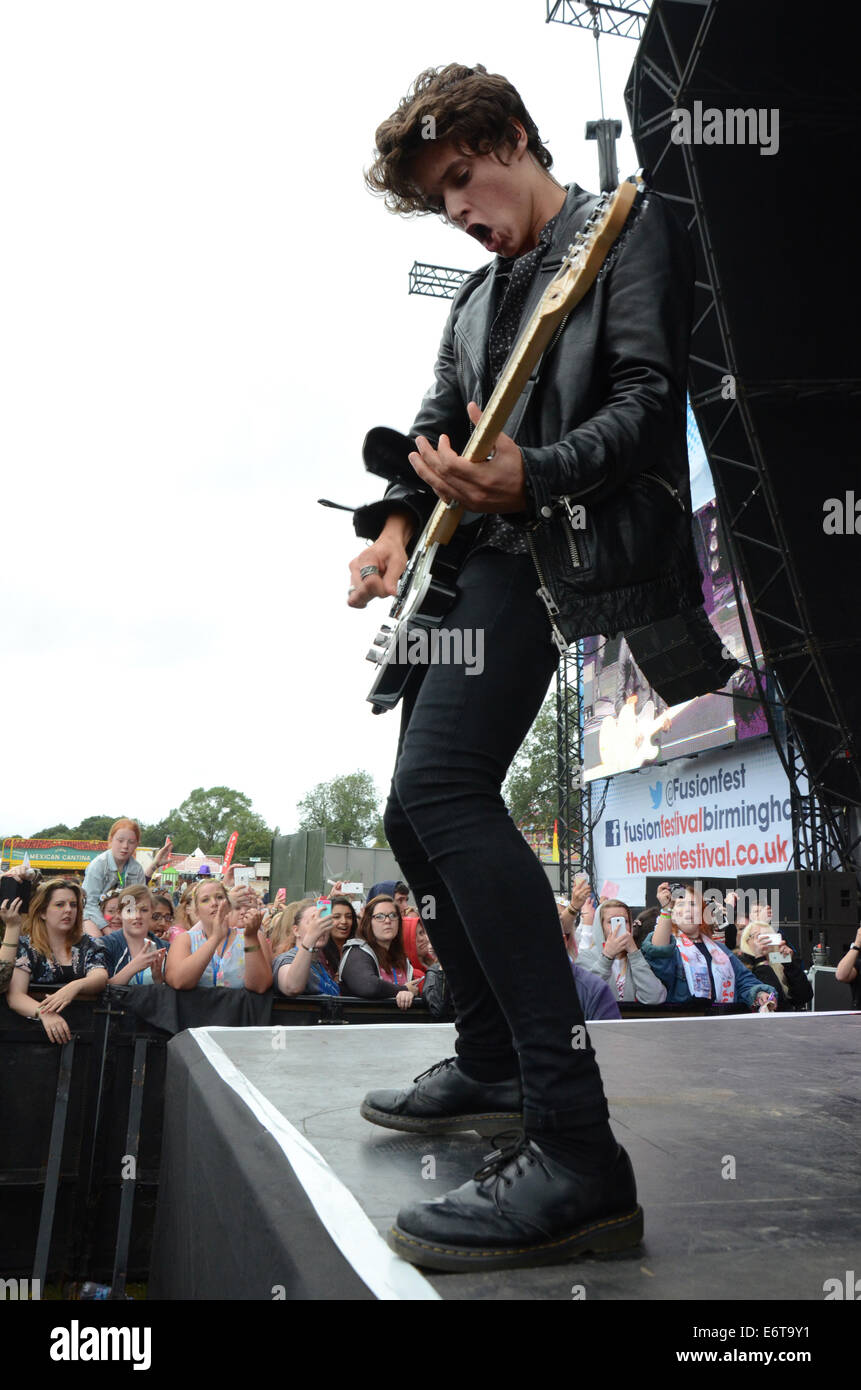 Birmingham, Vereinigtes Königreich. 30. August 2014. Die Vamps treten bei Fusion-Festival im Cofton Park in Birmingham. © Kelly Rann/Alamy Live News Bildnachweis: Kelly Rann/Alamy Live-Nachrichten Stockfoto