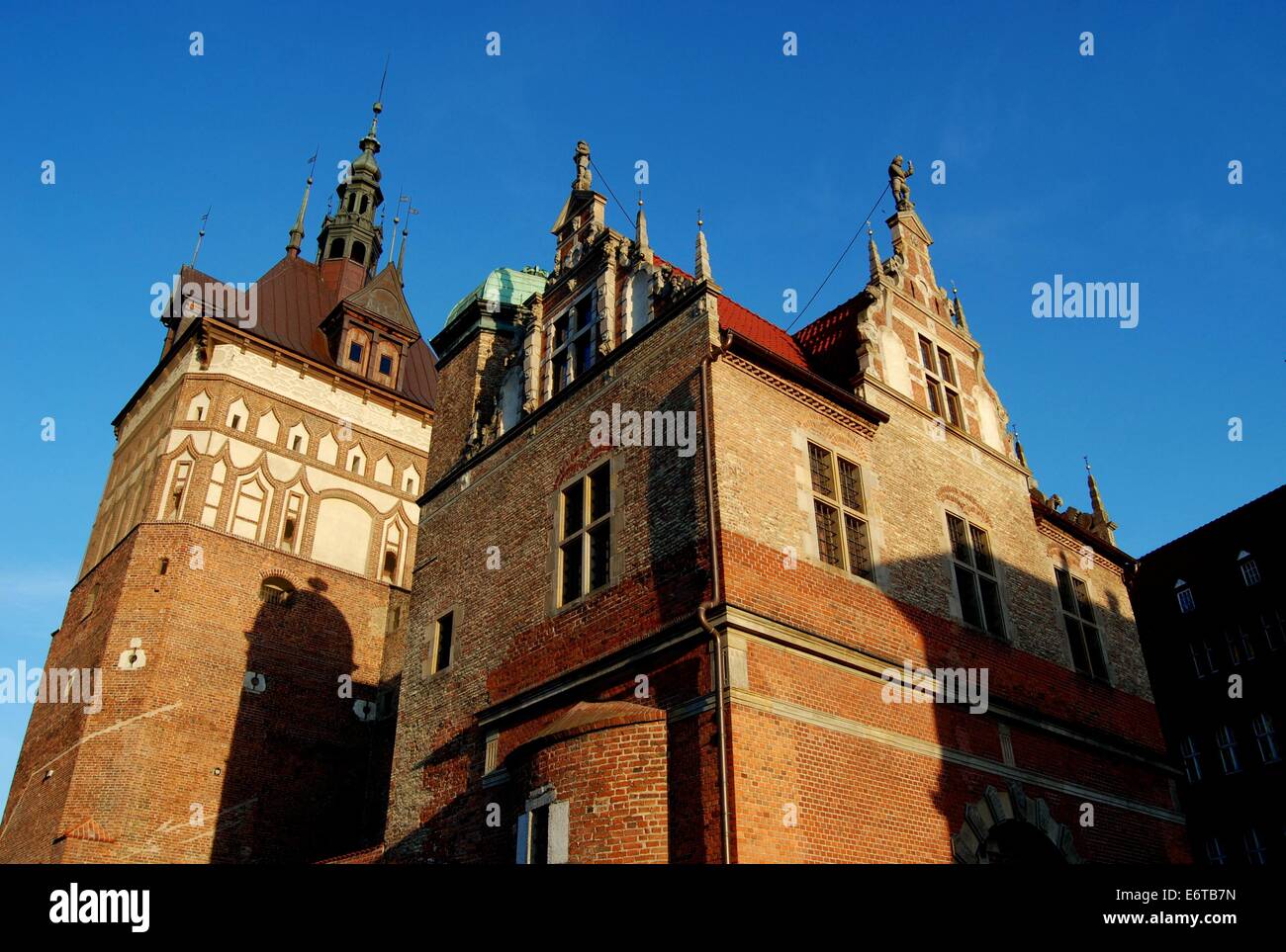 Danzig, Polen: Der ehemalige Gefängnisturm und und Gefängnis statt einmal Menschen vor dem Tod Satz jetzt Häuser ein interessantes Museum Stockfoto