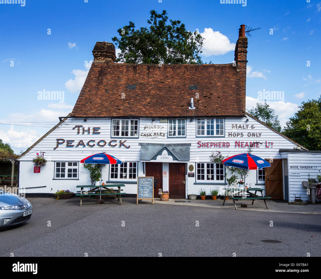 Der Peacock Pub Restaurant Goudhurst Kent Stockfoto