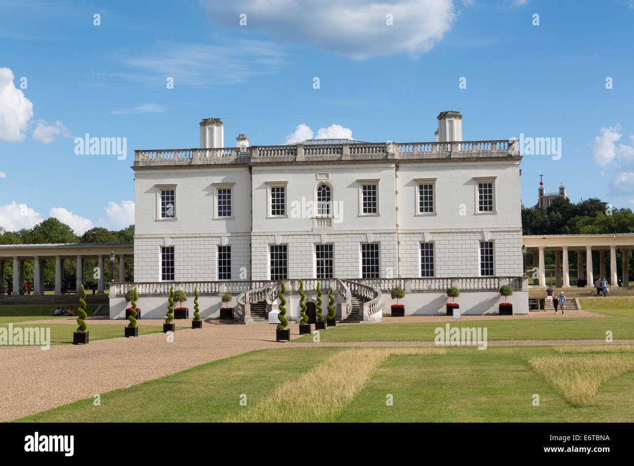The Queen's House in Greenwich von Inigo Jones, Sommeransicht, London, Großbritannien Stockfoto