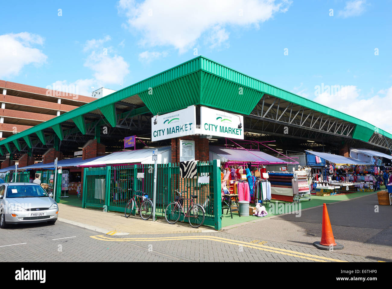 Stadt Markt Peterborough Cambridgeshire UK Stockfoto