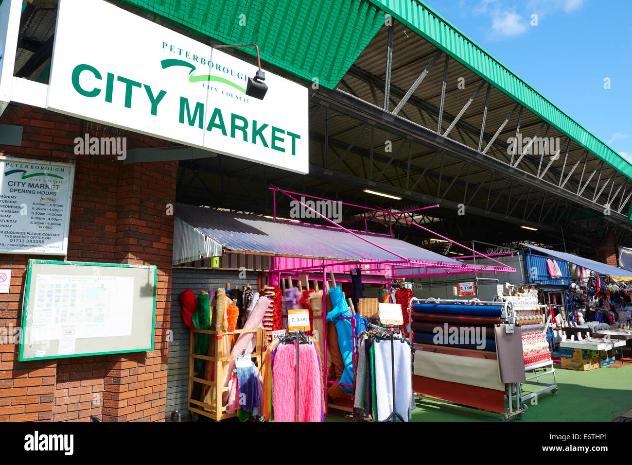 Stadt Markt Peterborough Cambridgeshire UK Stockfoto