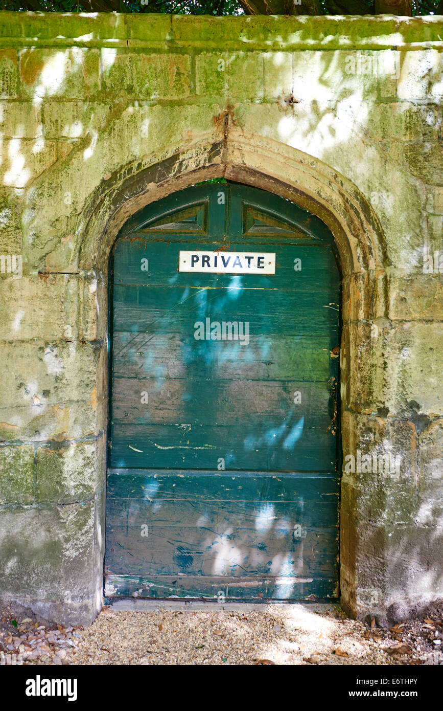 Private Schild an einer Tür Stockfoto