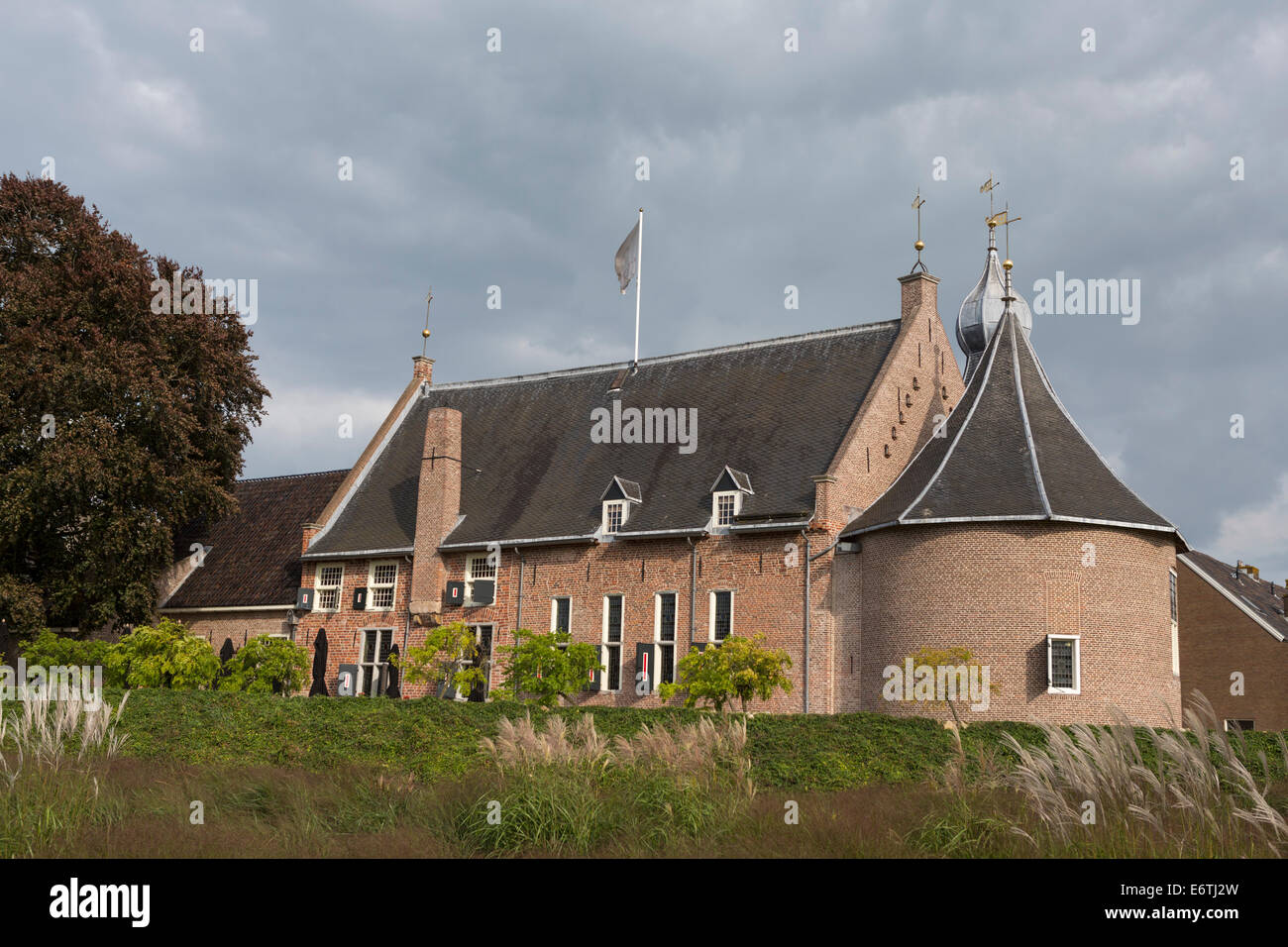 Historische mittelalterliche Burg von Coevorden in der Provinz Drenthe in den Niederlanden Stockfoto