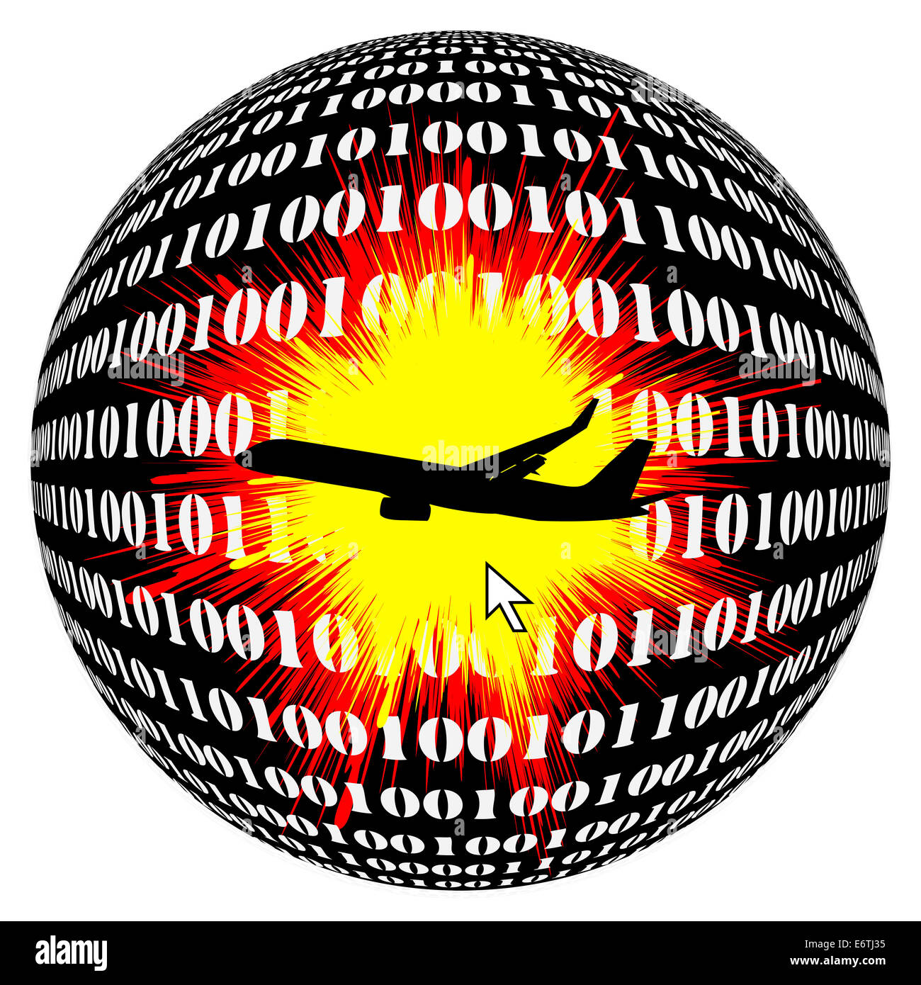 Flugzeugabsturz durch Hackder Stockfoto