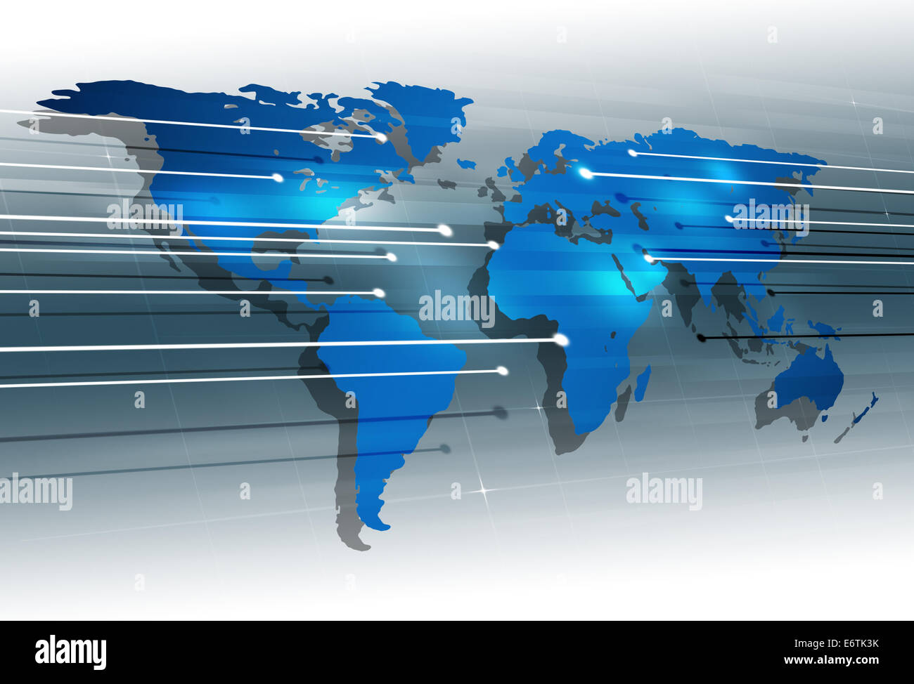 abstrakte globale digitale Kommunikation moderner Technik Hintergrund Stockfoto
