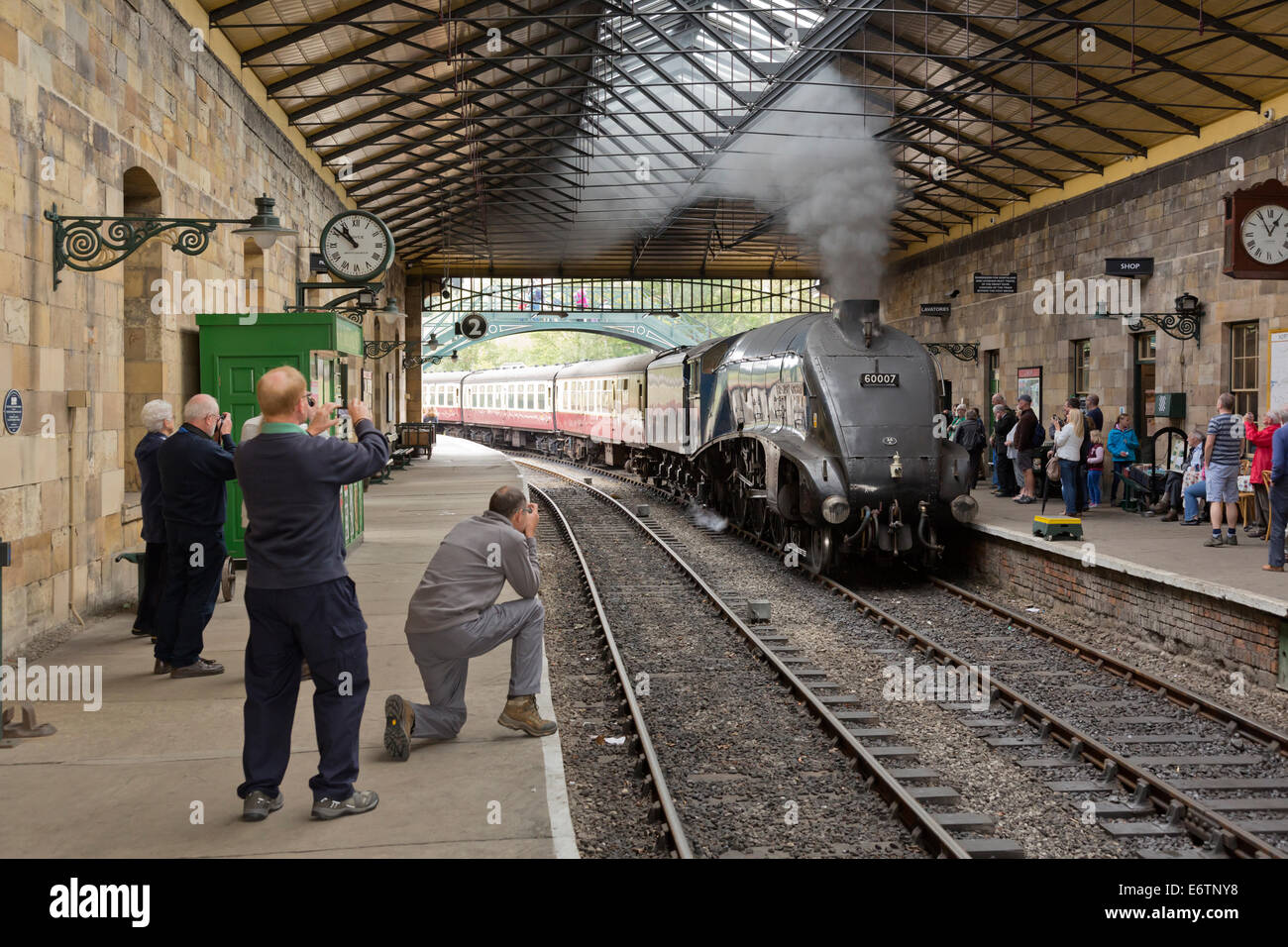 Pickering-Station auf der North Yorkshire-Dampfeisenbahn Stockfoto