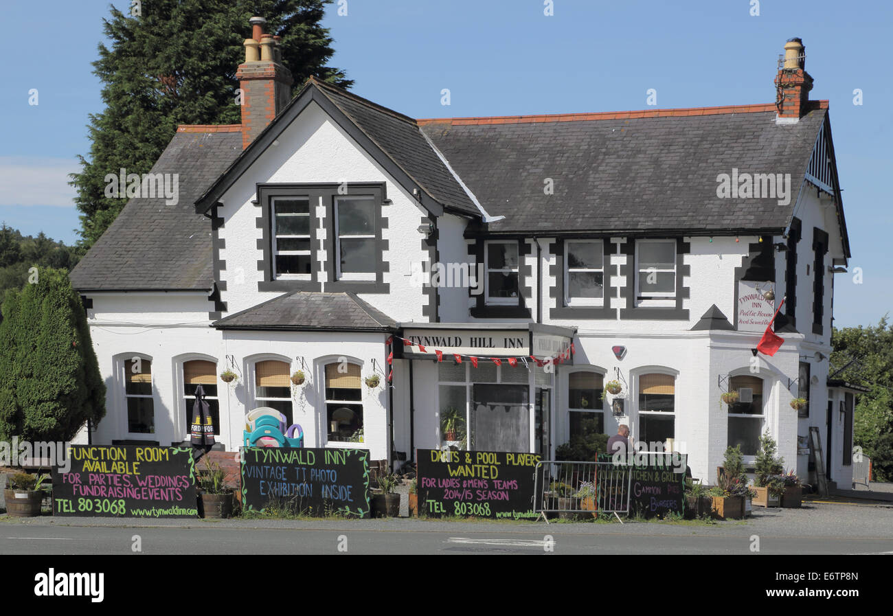 Pub, wo die Manx Regierung tynwald Hill oder Parlament Feld einmal pro Jahr trifft. Stockfoto