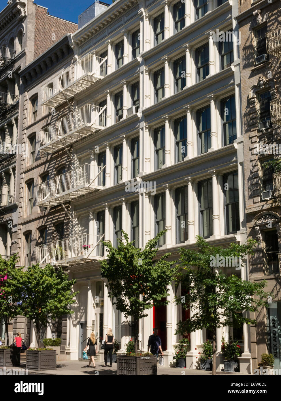 Gebäude-Fassaden, SoHo-Cast-Iron Historic District, NYC Stockfoto