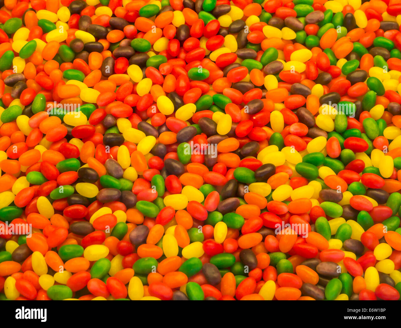 Full-Frame von bunten Colotful Jellybean candy Stockfoto