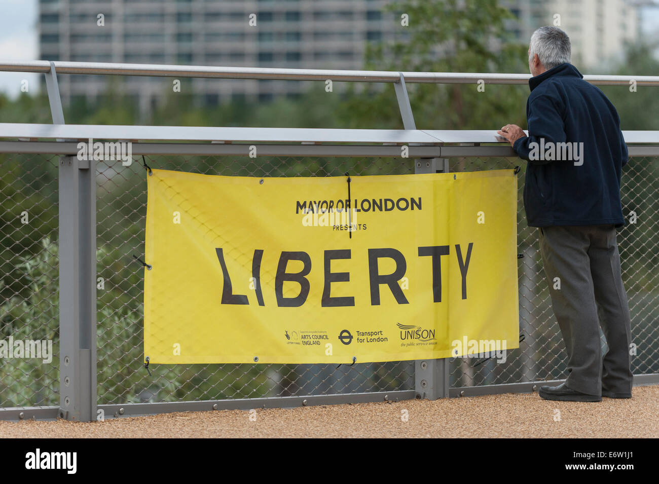 Stratford, London, UK, 30. August 2014.  Der Bürgermeister von London Liberty Festival, Teil des nationalen Paralympischen Tag 2014 bei der Queen Elizabeth Olympic Park präsentiert Behinderung Kunst und integrativen Sport.  Bildnachweis: Stephen Chung/Alamy Live-Nachrichten Stockfoto