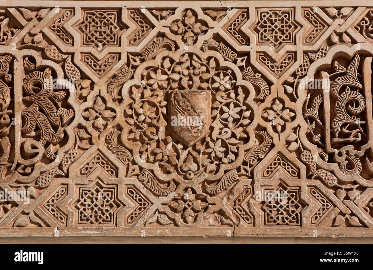 Gericht der Myrten - Putz, der Alhambra, Granada, Region von Andalusien, Spanien, Europa Stockfoto