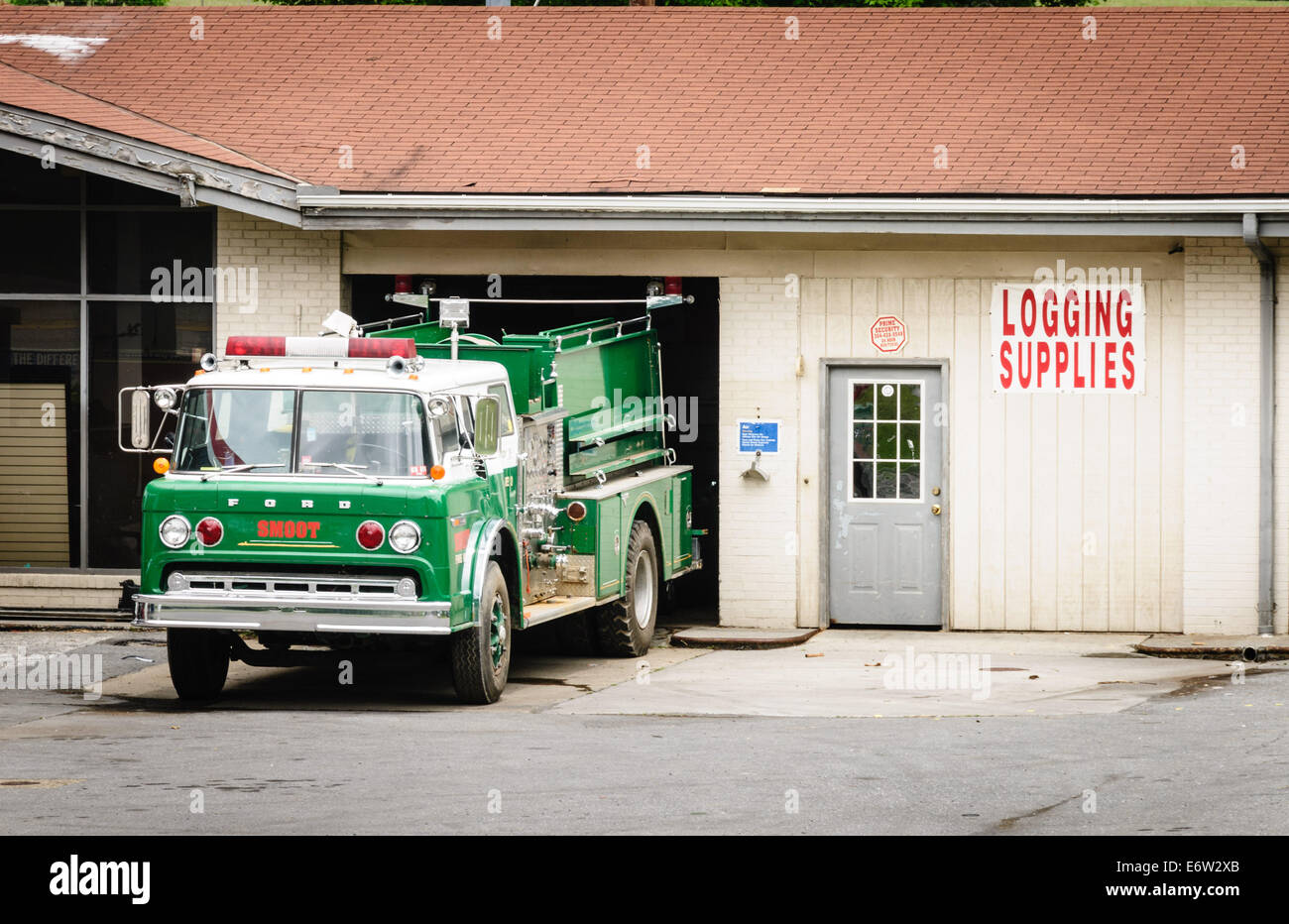 Smoot Bereich Freiwillige Feuerwehr Ford Feuerwehrauto, Crawley, West Virginia Stockfoto