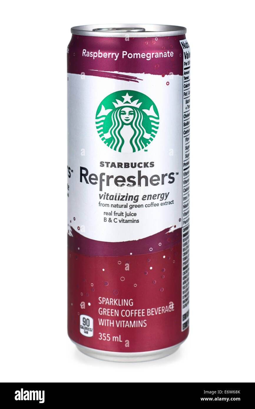 Aktualisierungsprogramme Starbucks Kaffee trinken Stockfoto