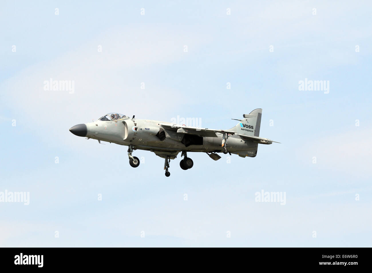CLEVELAND, OHIO - 30 August: Ein Zivilist Besitz British Sea Harrier auf 30. August 2014 in The Cleveland National Airshow Stockfoto