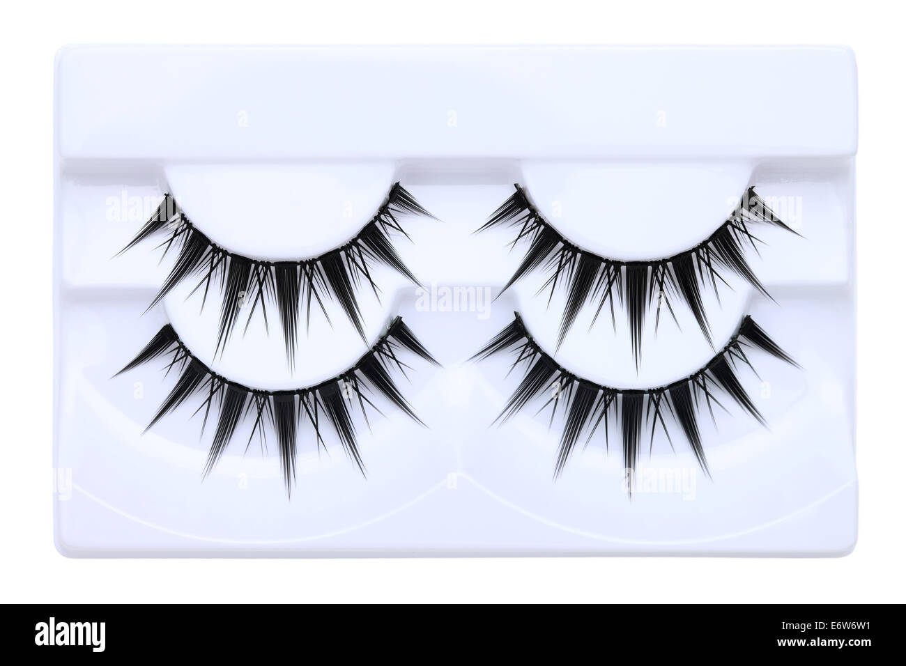 falsche Wimpern isoliert auf weißem Hintergrund Stockfoto