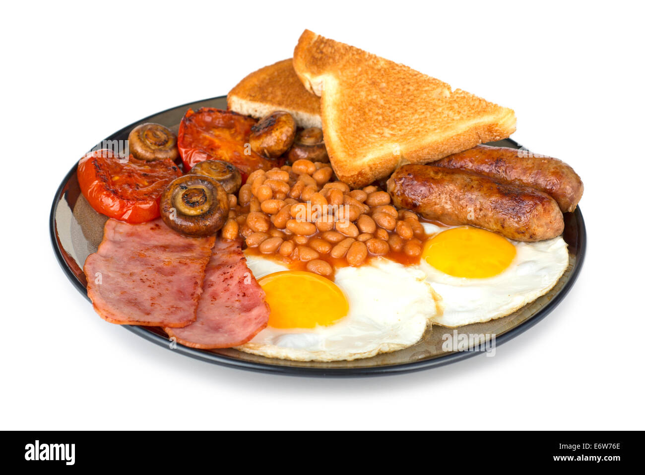 Englisches Frühstück Ausschneiden Stockfoto