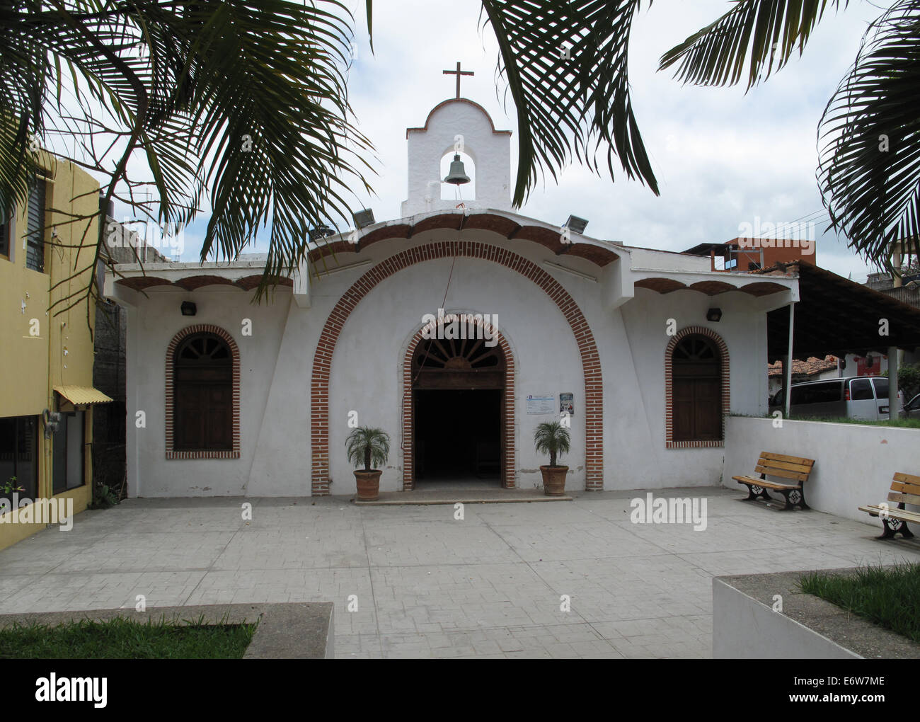 Kirche in Sayulita, Mexiko. Stockfoto