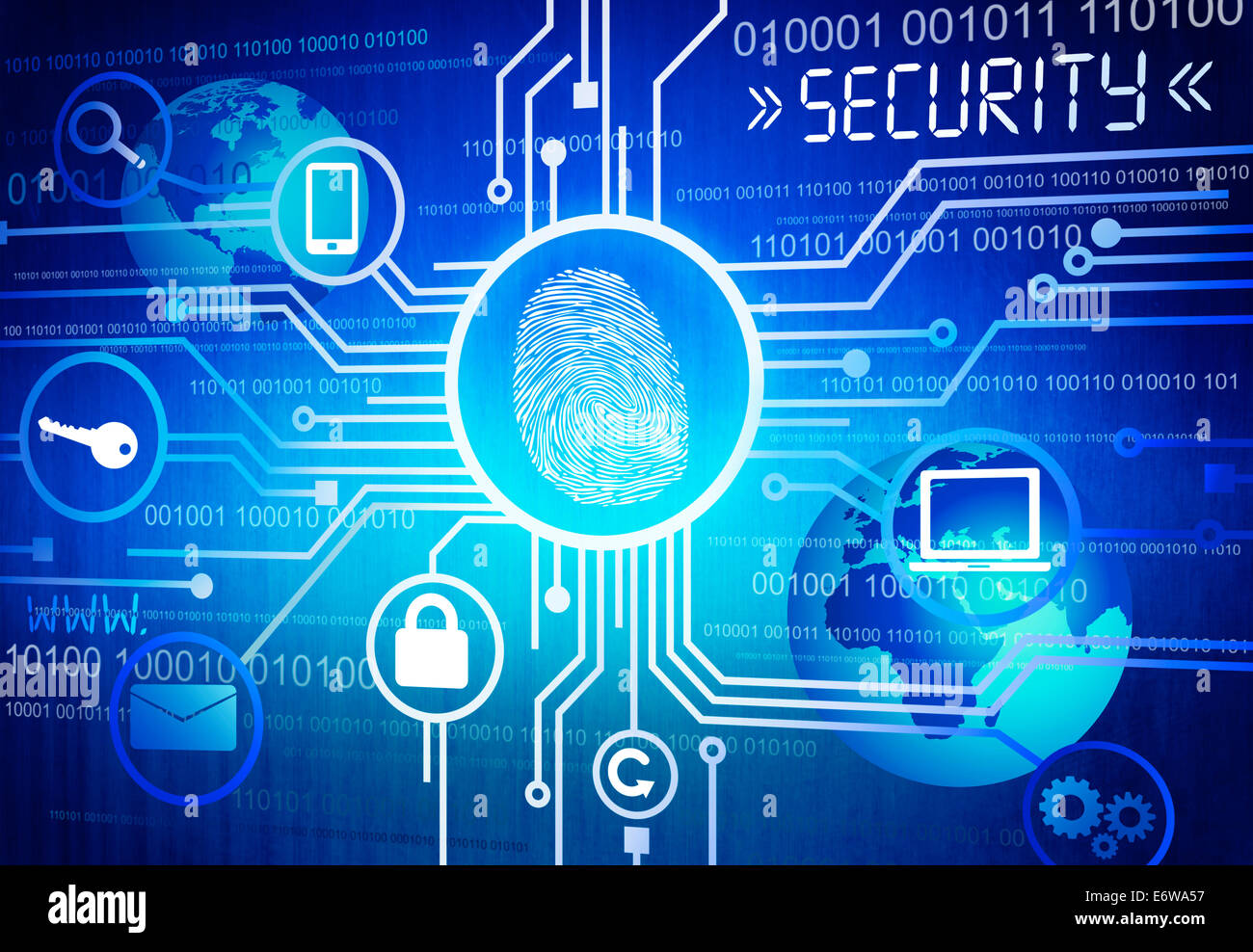 Digital erzeugte Bild des Online-Security-Konzept Stockfoto