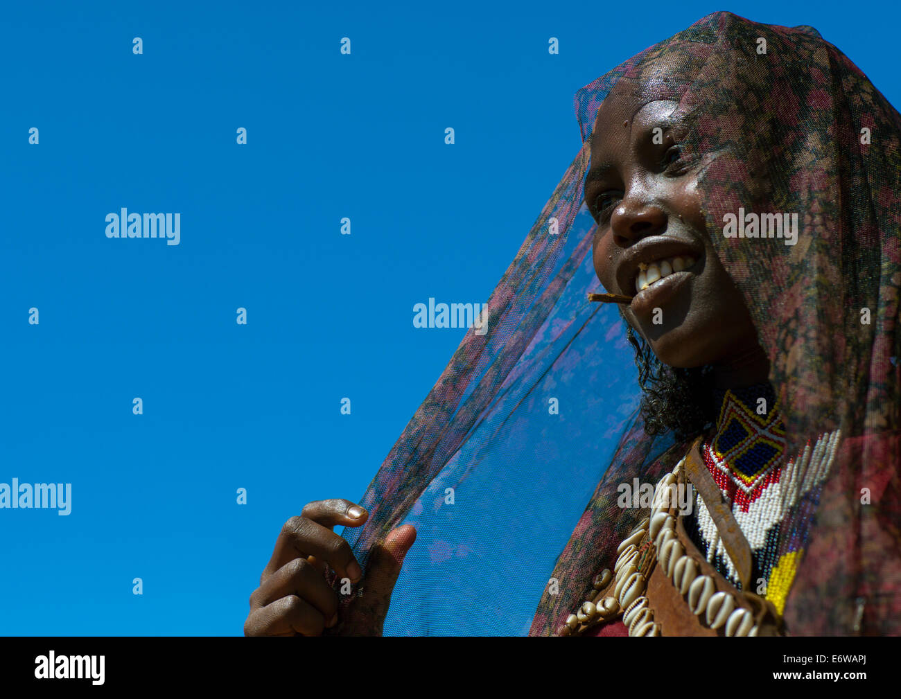 Borana Stamm Teenager-Mädchen, Yabelo, Äthiopien Stockfoto