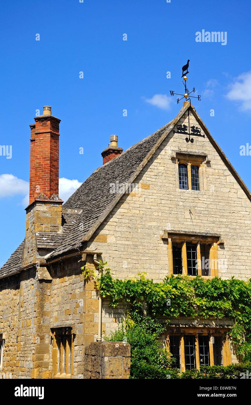 Cotswold Landhaus aus Stein, Broadway, Cotswolds, Worcestershire, England, Vereinigtes Königreich, West-Europa. Stockfoto